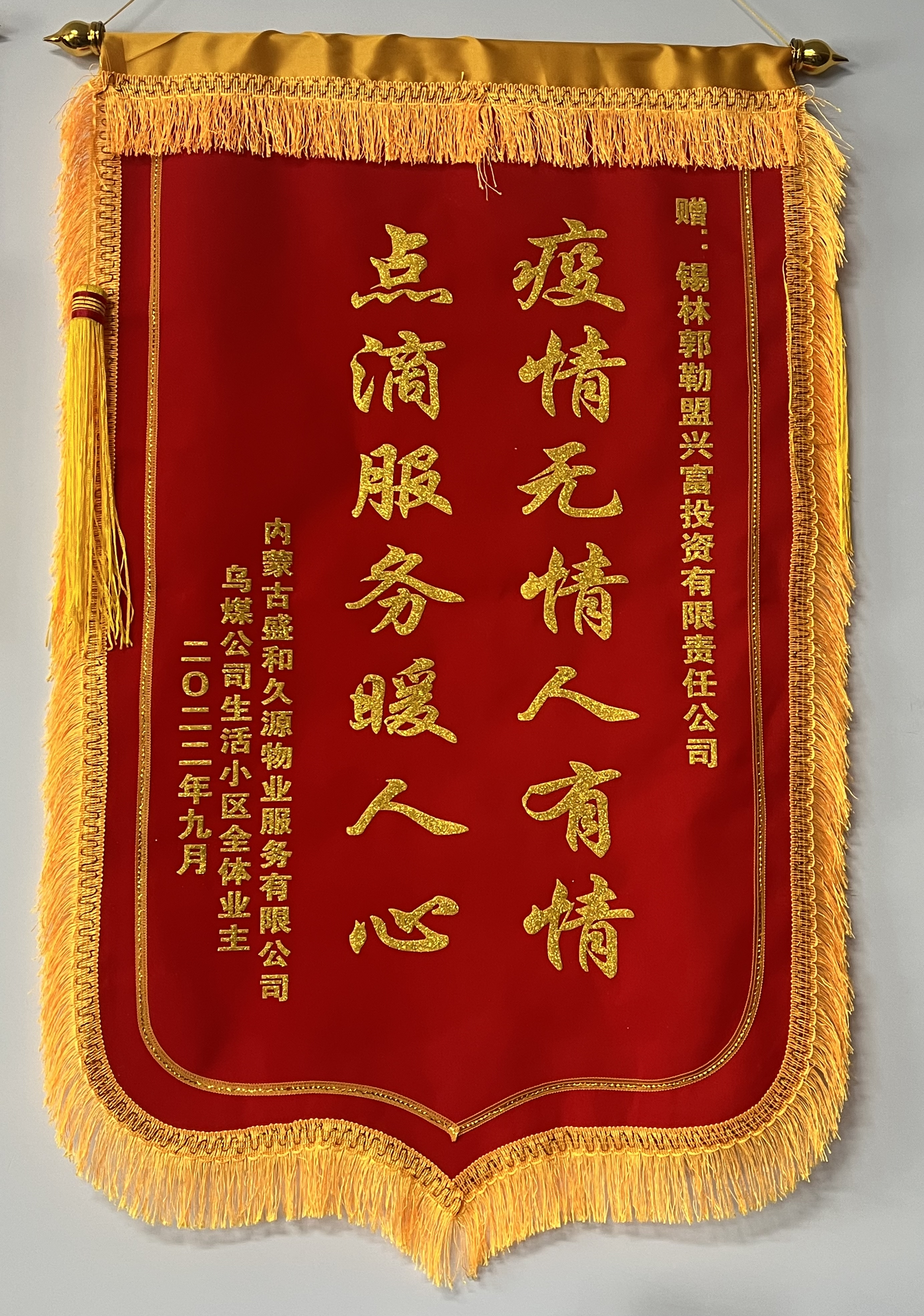 2022年疫情防控锦旗